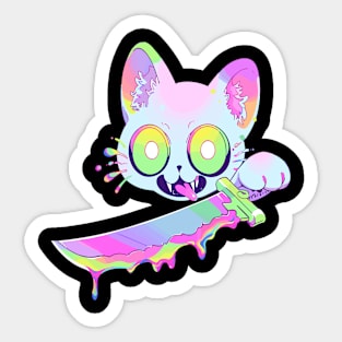 Festival DJ Cute Zombie Cat Electronic Music Sticker